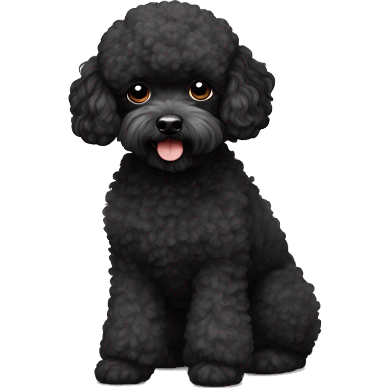 Black toy poodle emoji