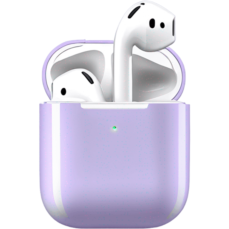 light purple air pods emoji