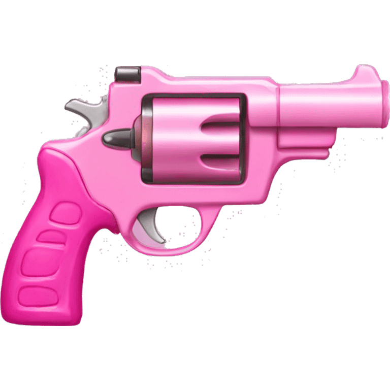 Pink gun with pink bow on emoji