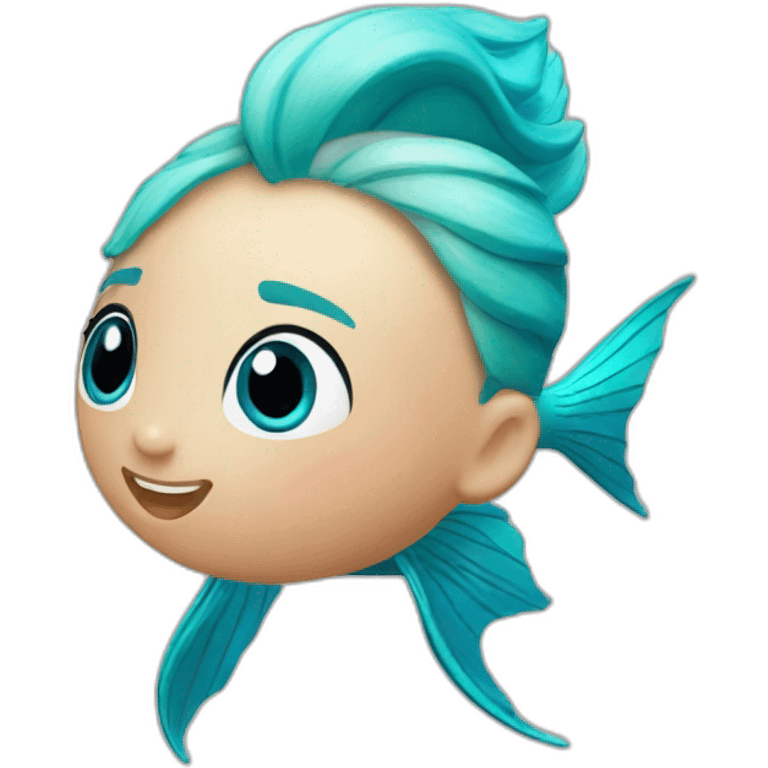 little-mermaid poisson emoji