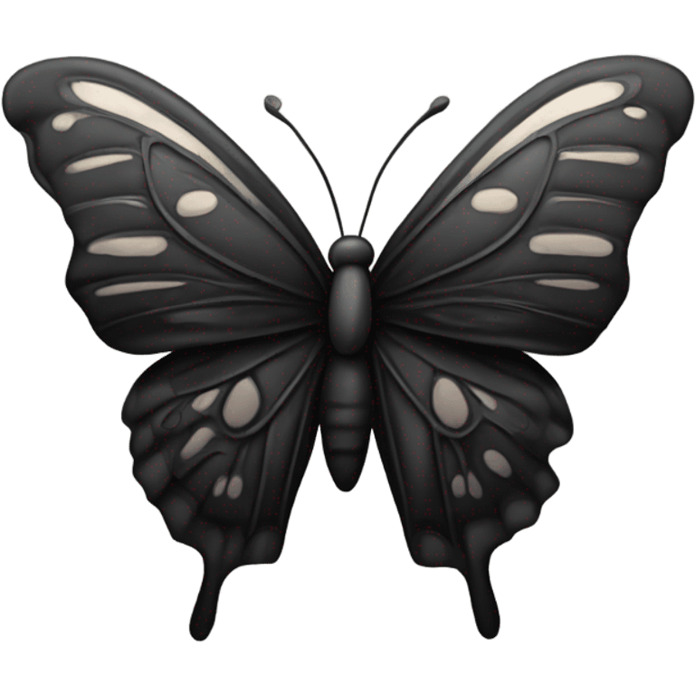 All black butterfly emoji