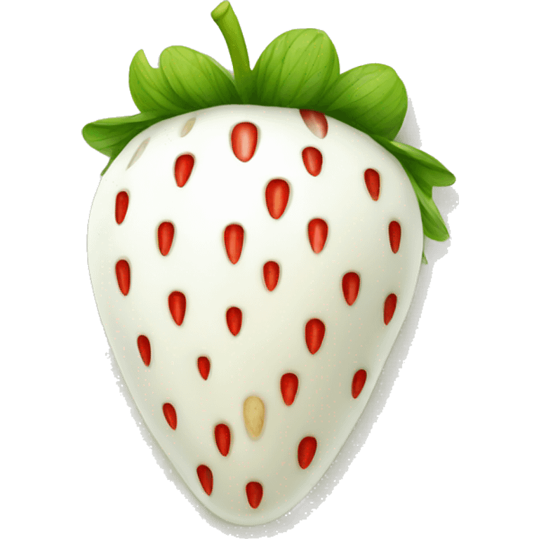 White strawberry  emoji