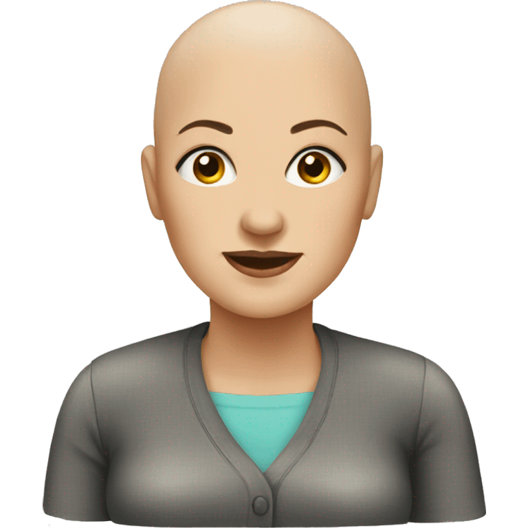 bald woman emoji