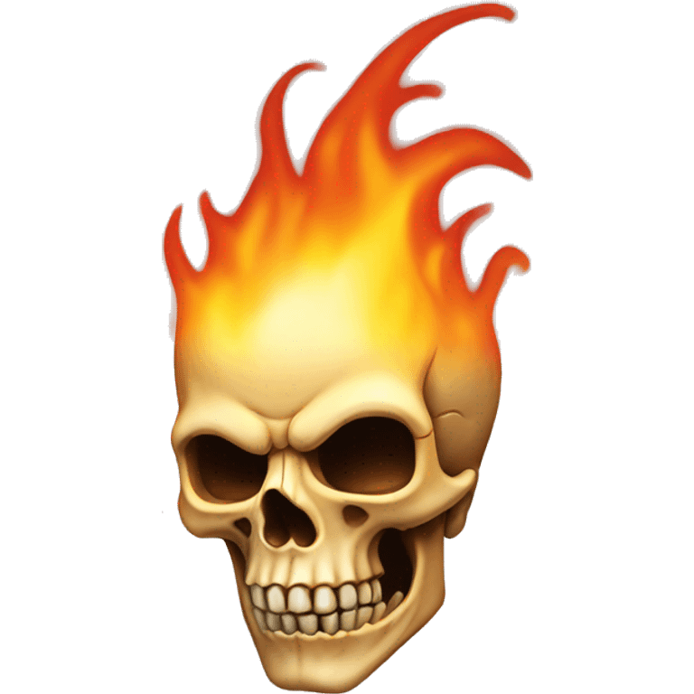 Skull in flames emoji