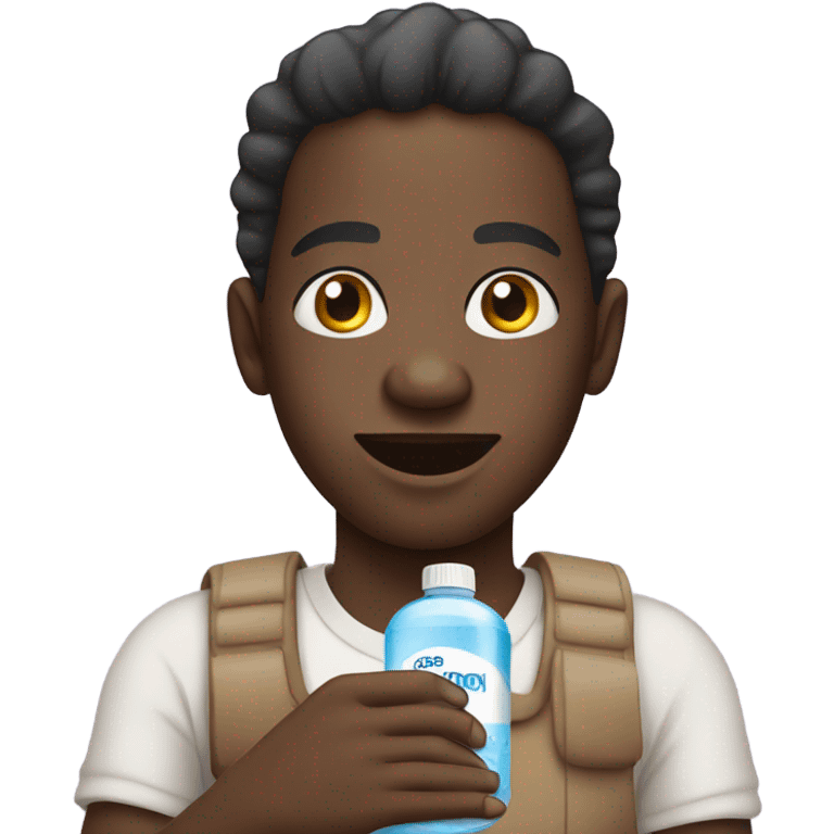 African holding baby oil emoji