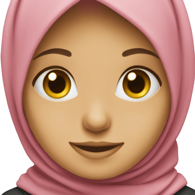 girl with hijab smiling emoji