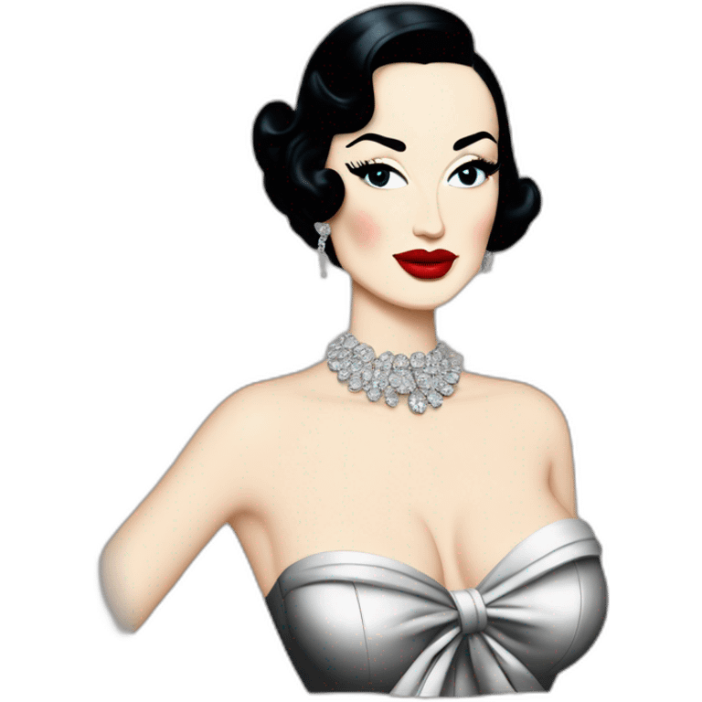 dita von teese wearing balenciaga  emoji