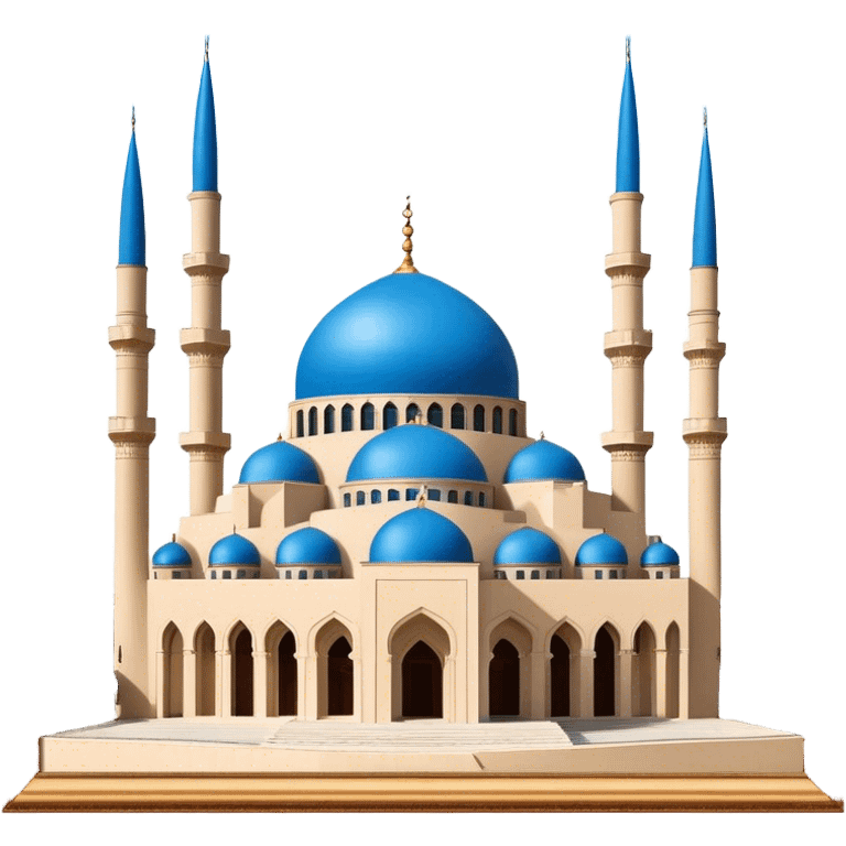 Mohammad Al-Amin Mosque Emoji of Beirut – Featuring its blue dome, tall minarets, and Arabic calligraphy. emoji