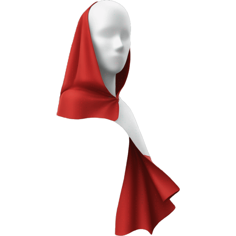 faceless mannequin flying red cape without hood emoji