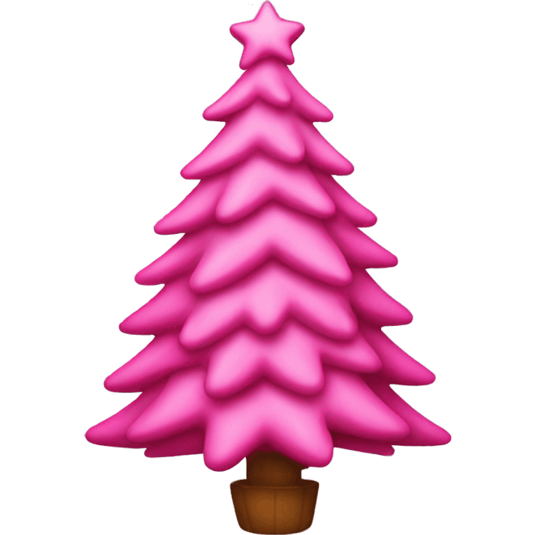 Pink Christmas tree emoji