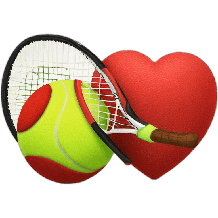 valentines day tennis ball emoji