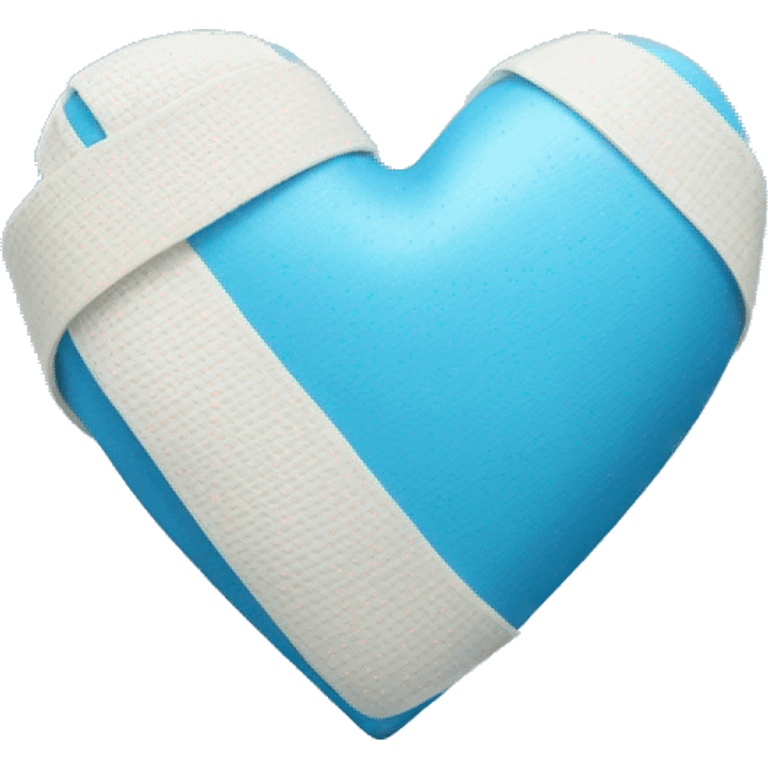 Blue heart with bandages  emoji