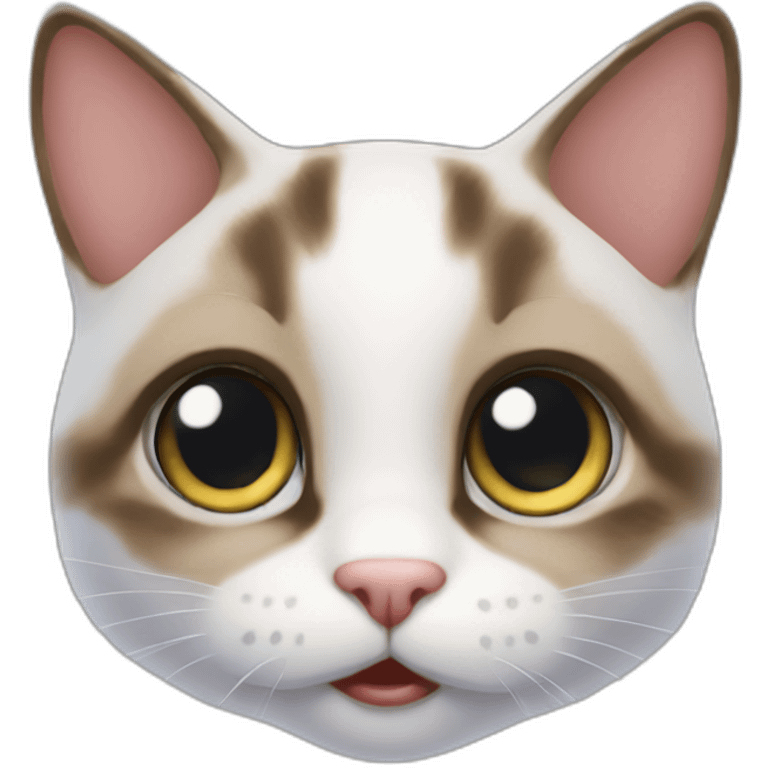 surprising and looking up real small cat face emoji