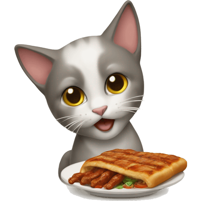 Cat Eating cevapcici emoji