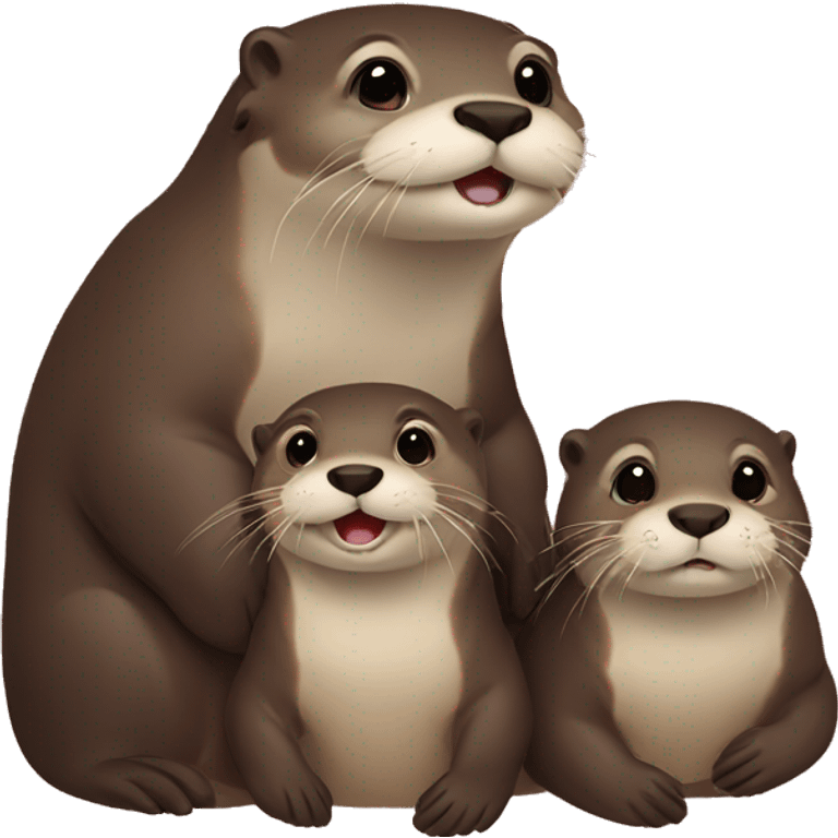 Otter Family emoji