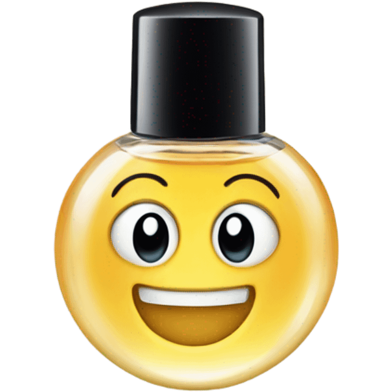 smiling perfume face with black cap emoji