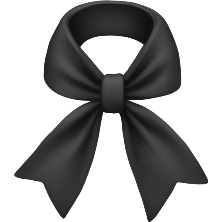 A black bow emoji