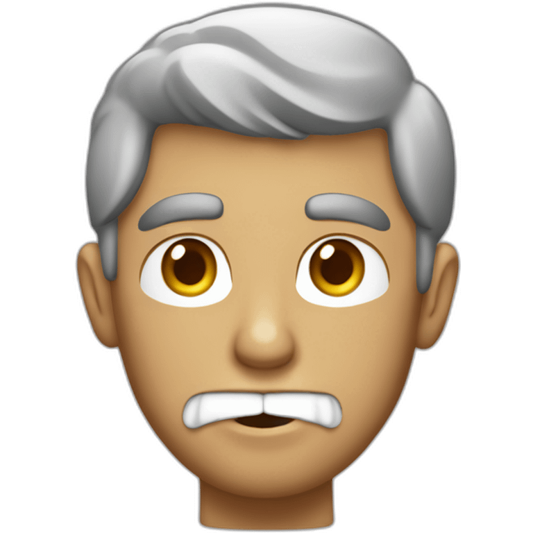 homme qui bave avec colle visqueux dans la bouche emoji