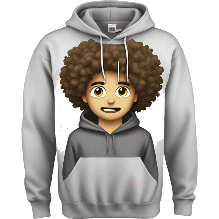 White boy fluffy hair essentials hoodie that 5 11 emoji