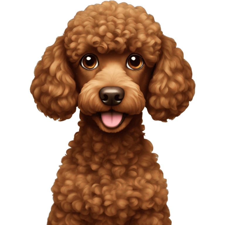 Brown poodle emoji