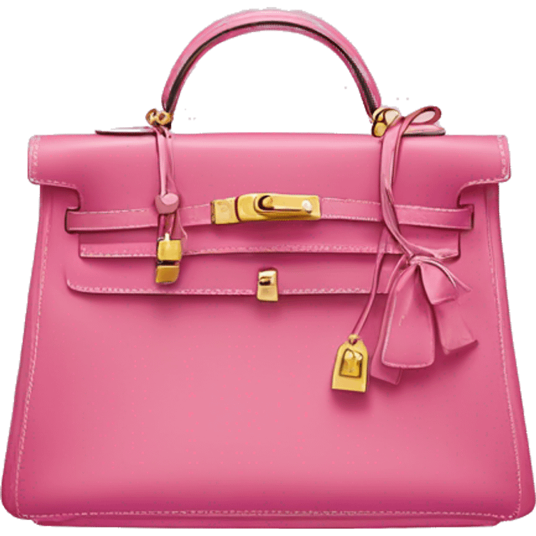 Pink hermes kelly bag emoji