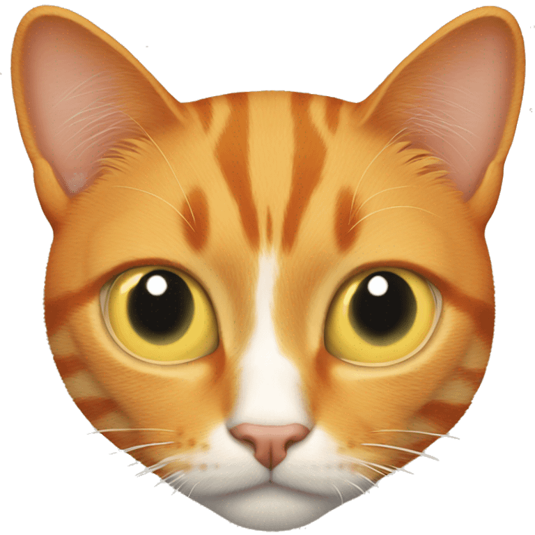 Orange cat with nos emoji