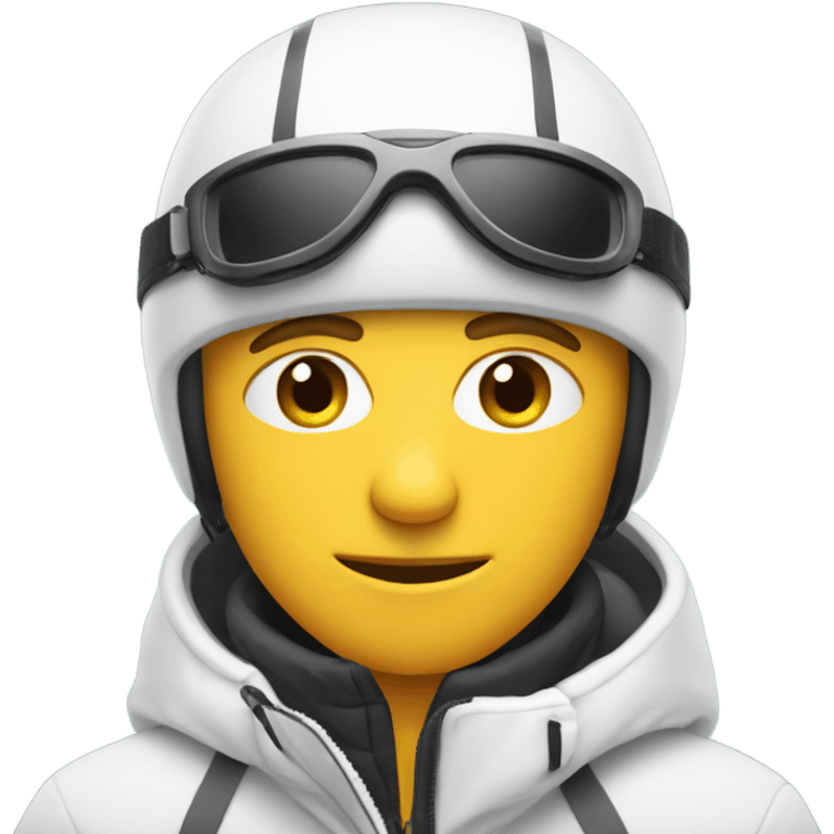 white guy with stubs in skiing gear emoji