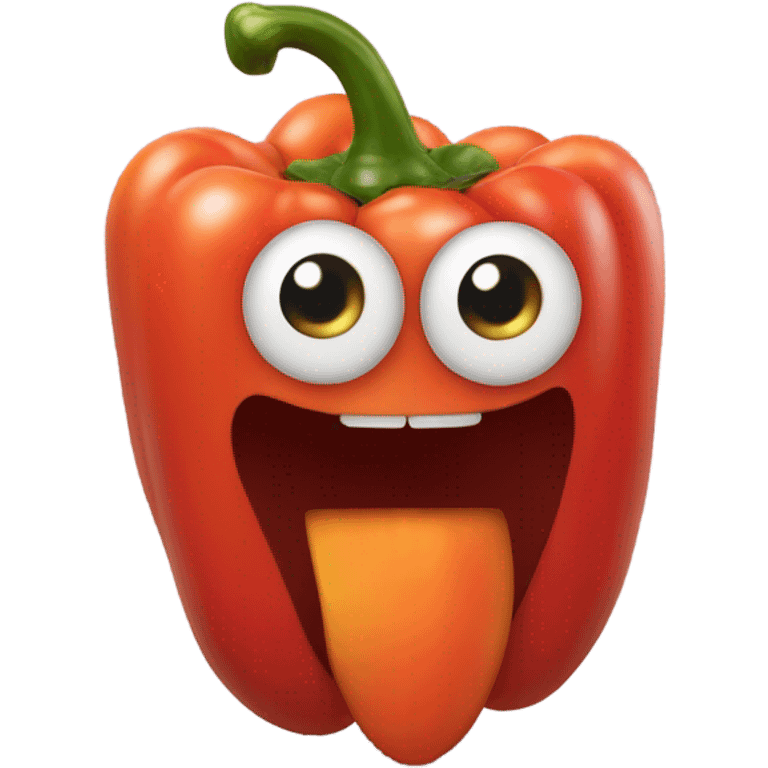 Pepper with face emoji