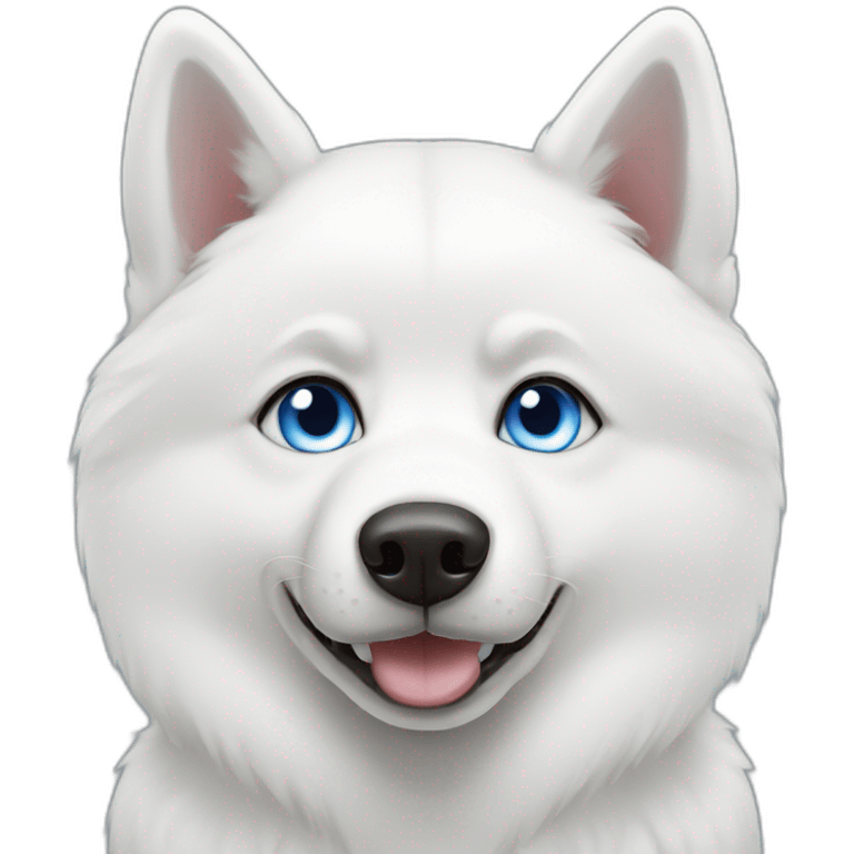 White husky blue eyes emoji