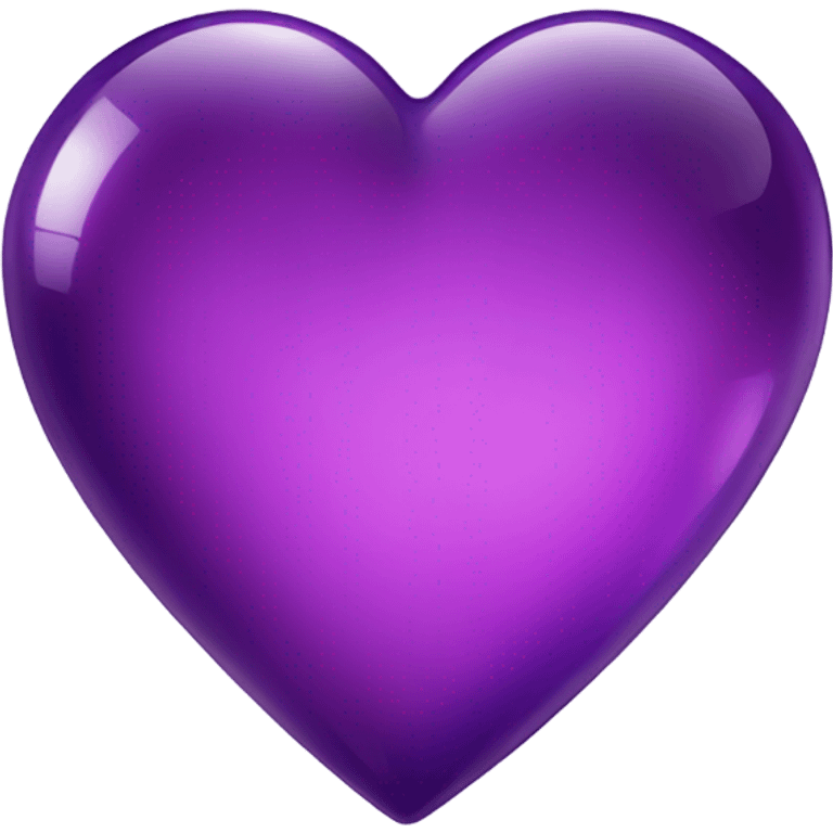 Shiny glass violet heart  emoji