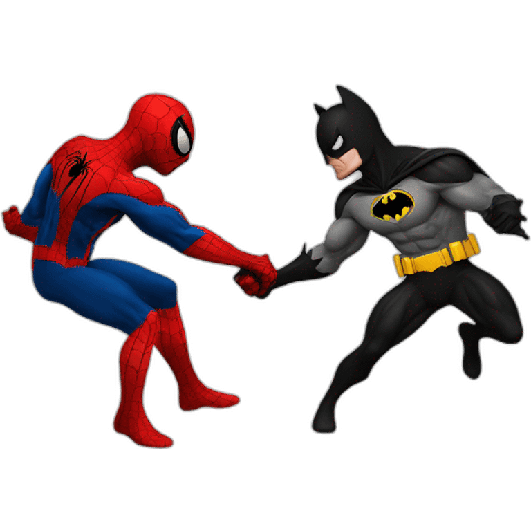 Spiderman fight batman emoji