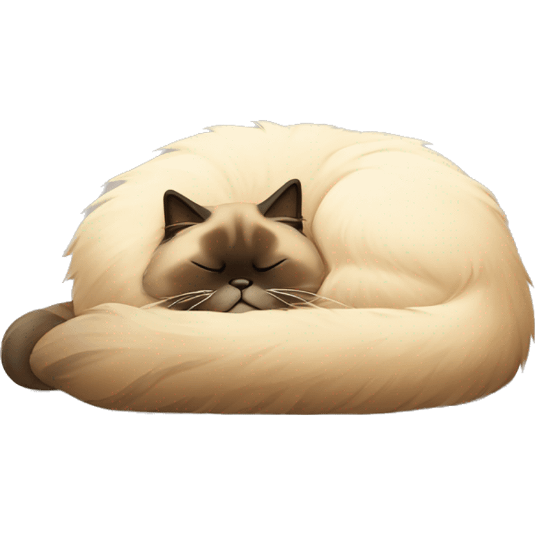 Himalayan cat sleeping emoji