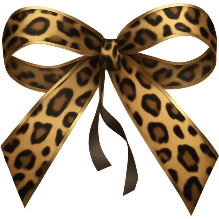 leopard pattern ribbon emoji