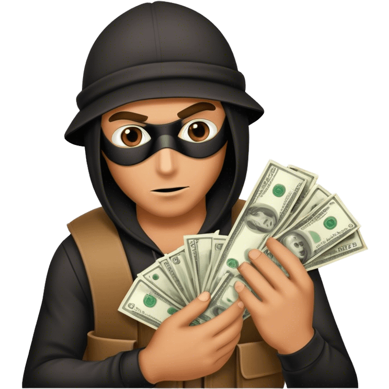 robber with money stash emoji