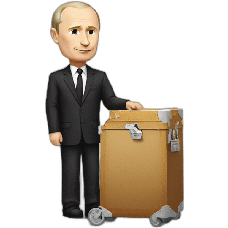 grieving dead vladimir putin coffin suitcase wheelchair meat cube emoji