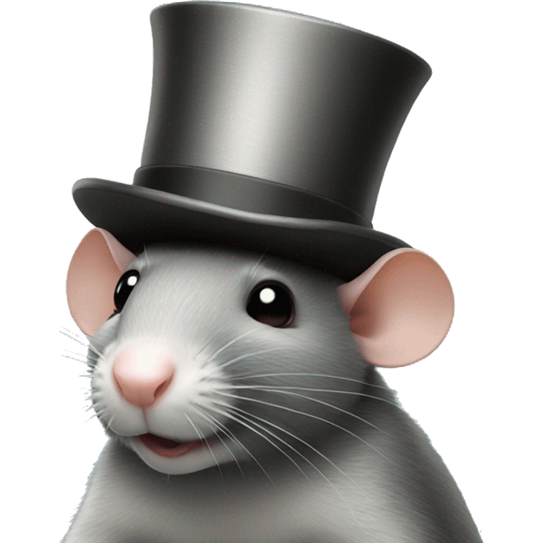 Rat with a top hat emoji