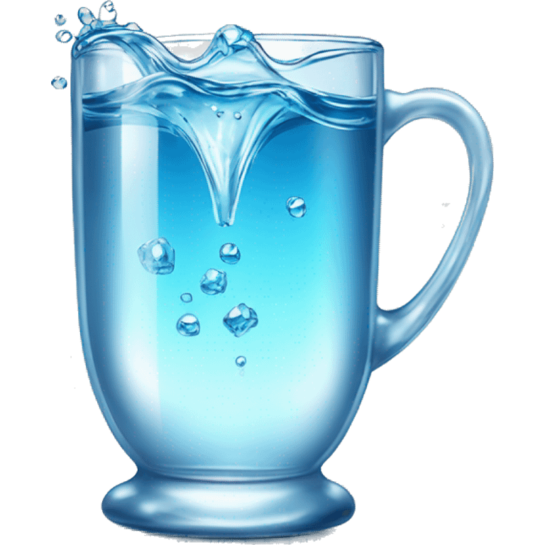 Cup of water poured into a beautiful clear bejeweled glass  emoji