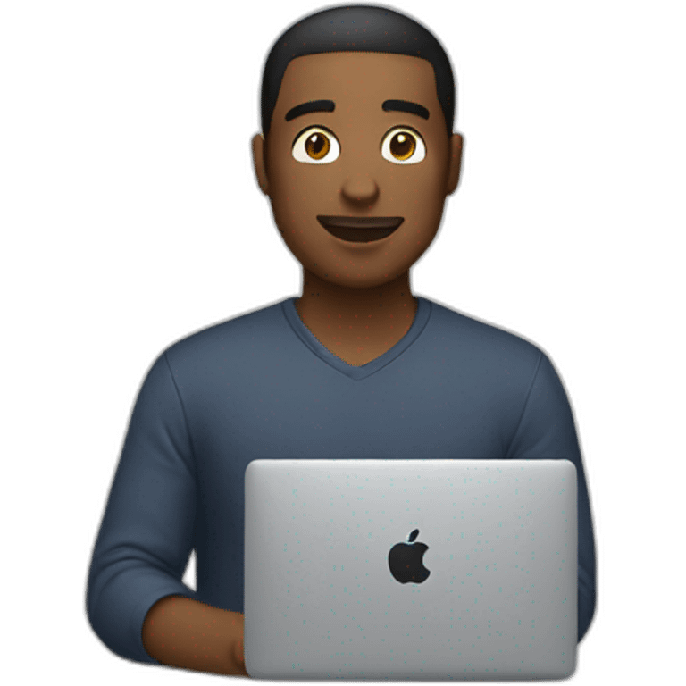 person with a macbook emoji