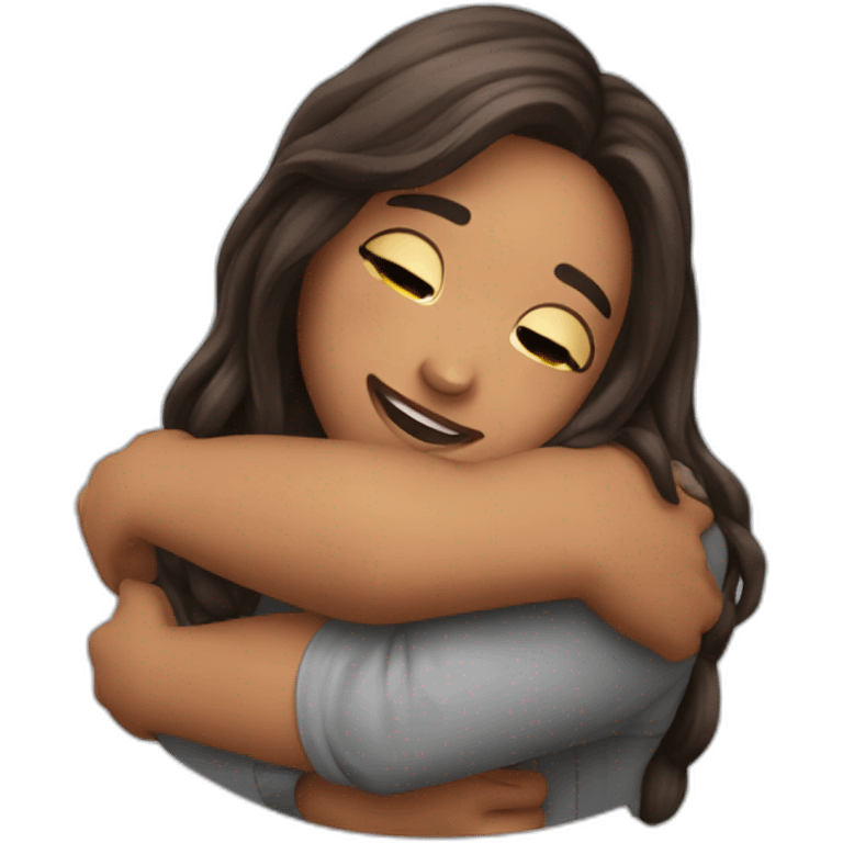 Girl Hug myself emoji