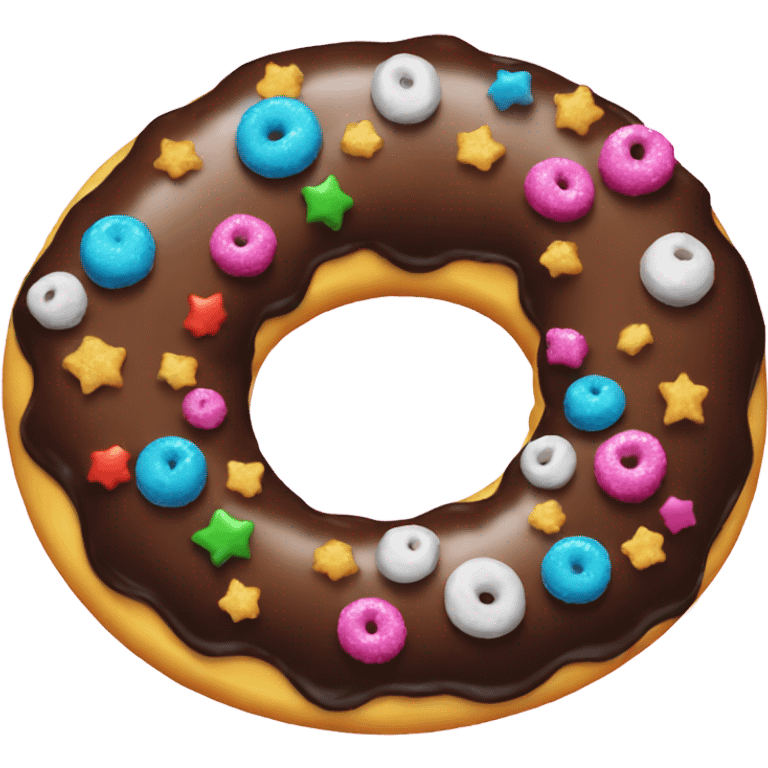 Space donut with planet sprinkles emoji