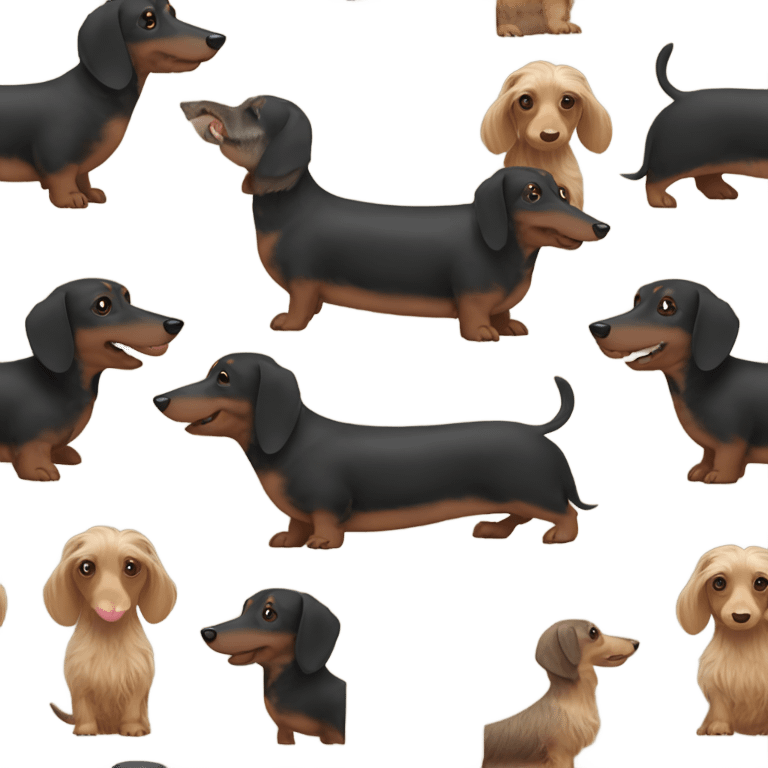 Wild boar wire haired dachshund emoji