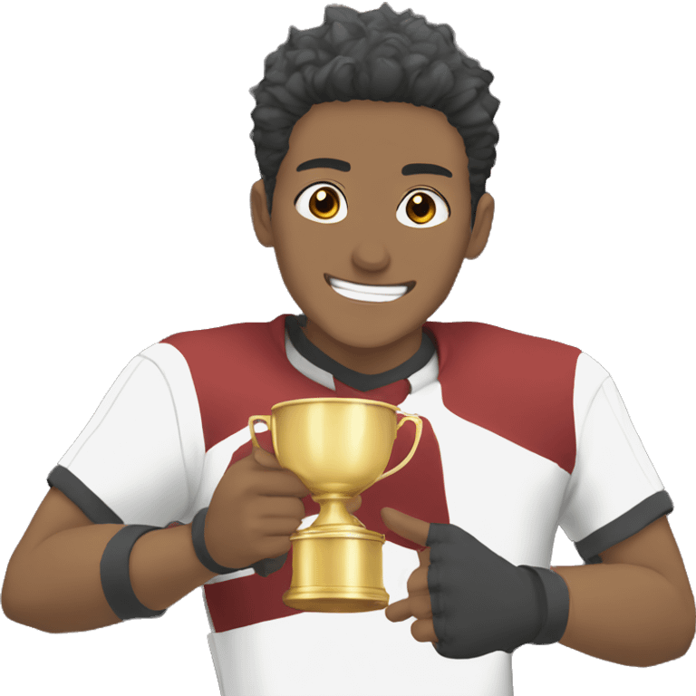 anime men with win cup emoji