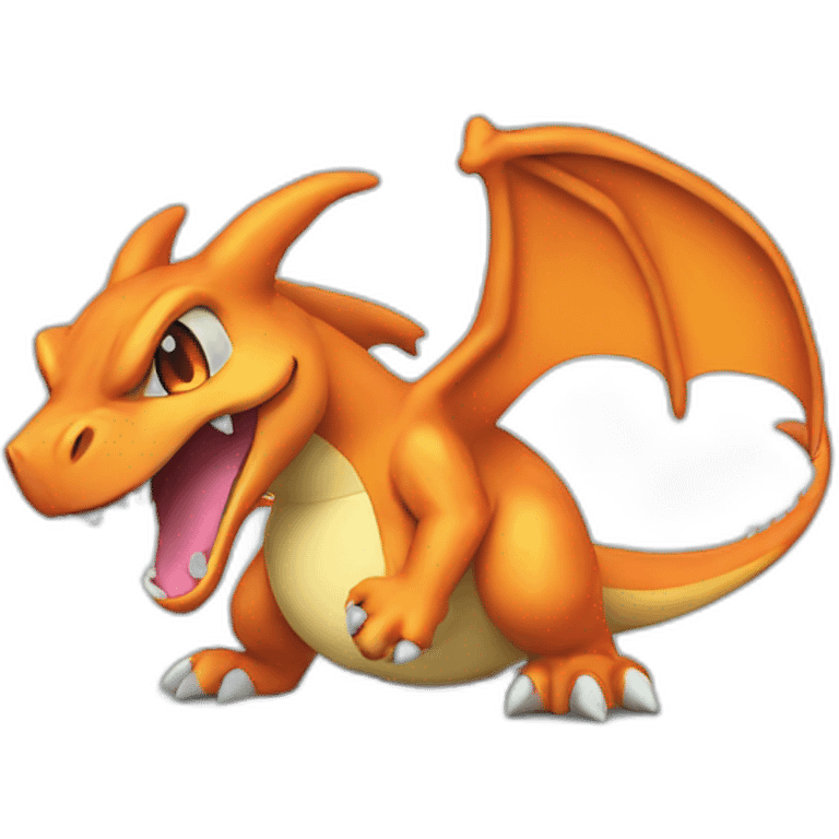 charizard with happy face emoji