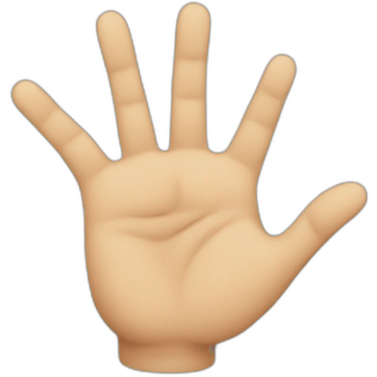 hand with four fingers emoji