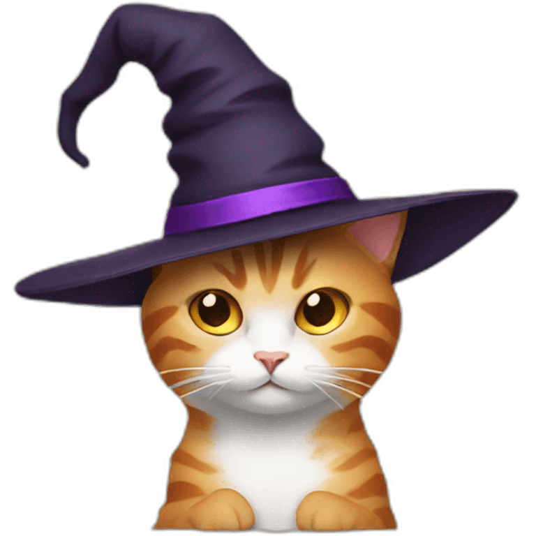 Cat with witch hat emoji