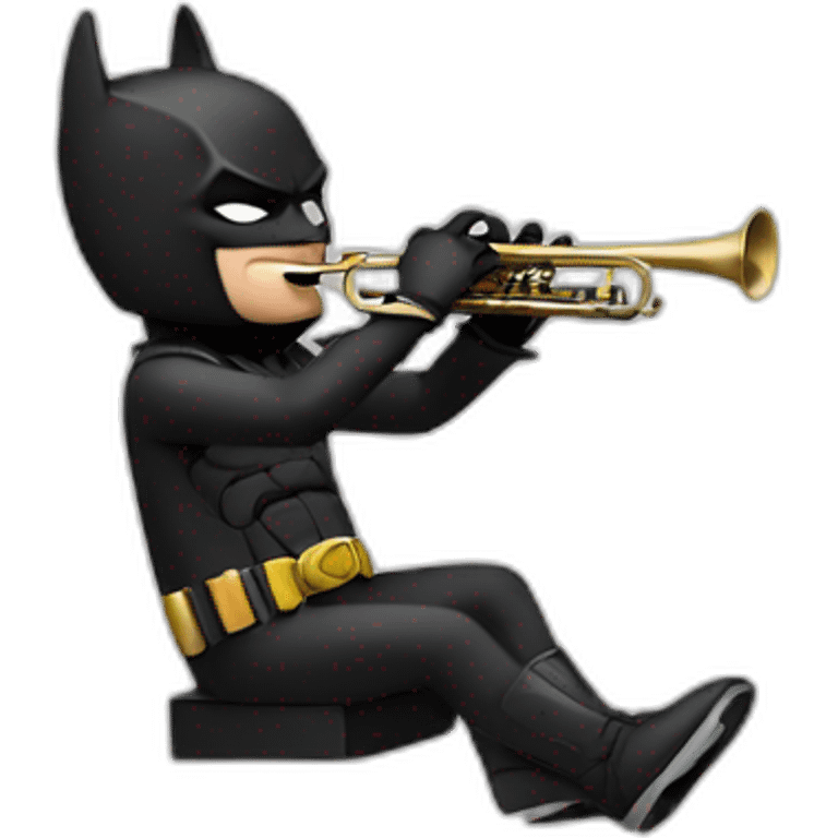 Batman playing clarinet  emoji