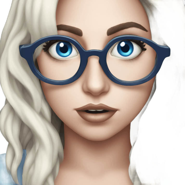 :lady-gaga-sing: blue eyes wearing glasses  emoji