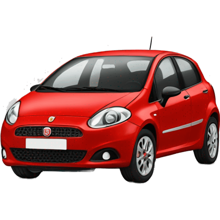 red Fiat Punto car emoji