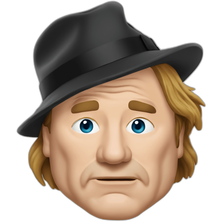 Gérard Depardieu qui fume un cigare emoji