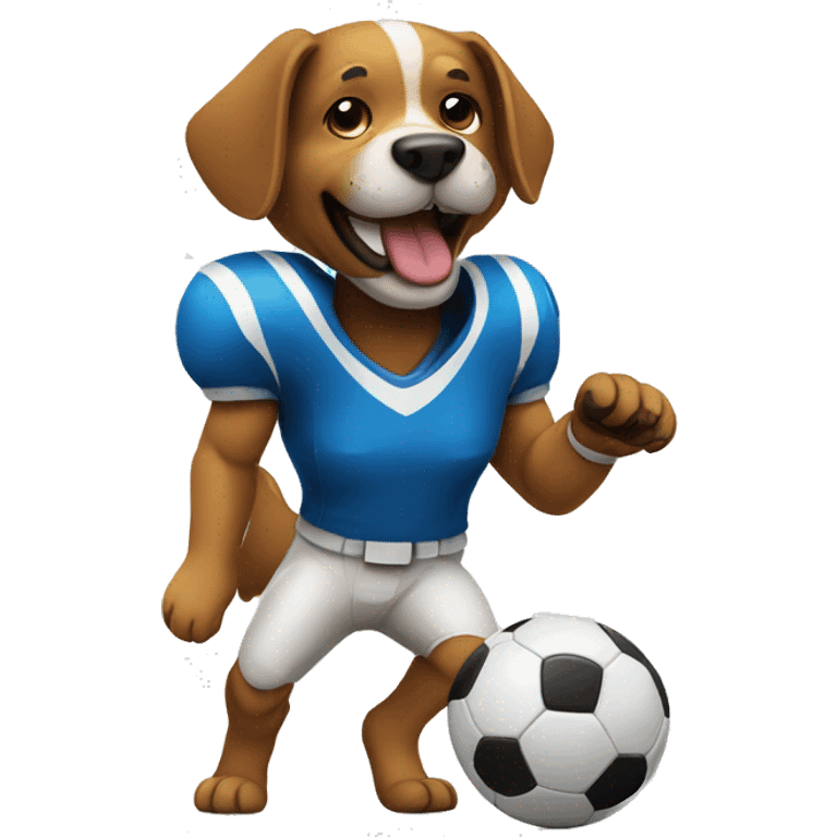 dog playing football emoji